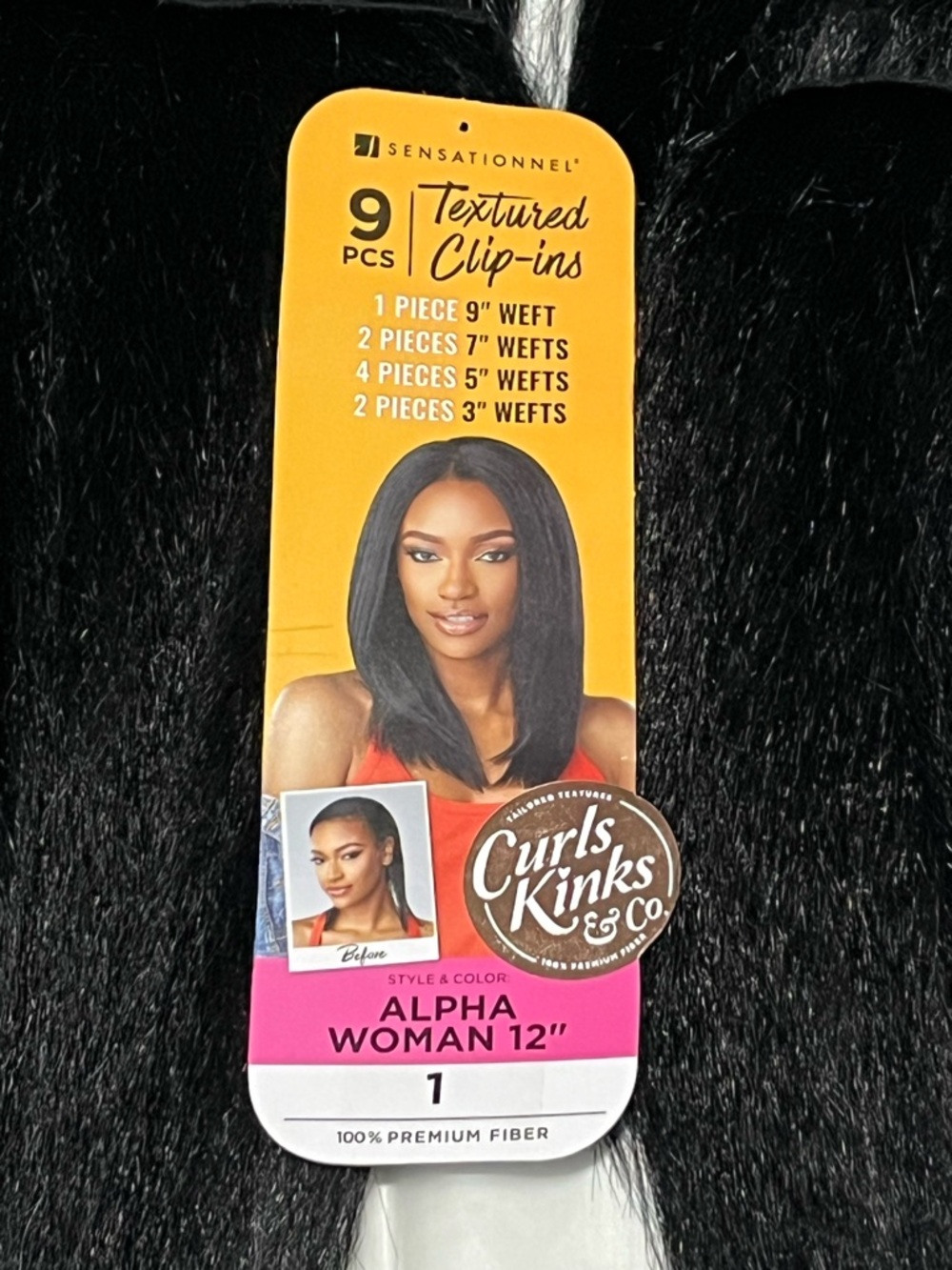 Sensationnel Curls Kinks & Co Textured Clip-ins 12" (Color 1) Set of 7pc (-2pc)